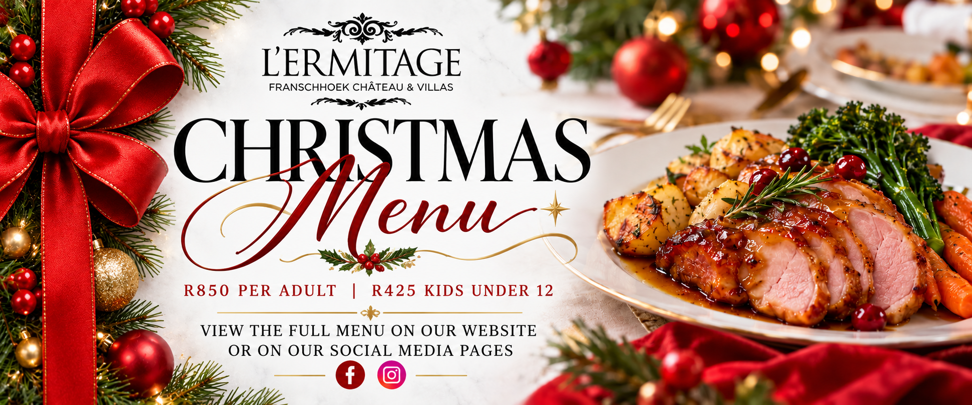 Christmas menu email footer